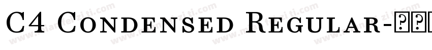 C4 Condensed Regular字体转换